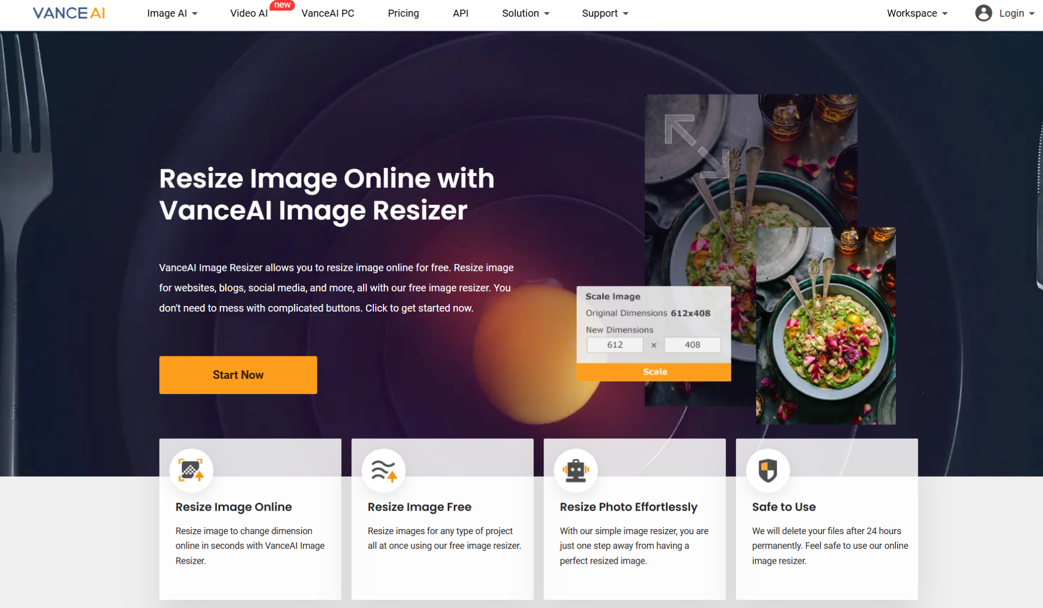 VanceAI Image Resizer:一健调整图像大小,轻松满足多平台需求